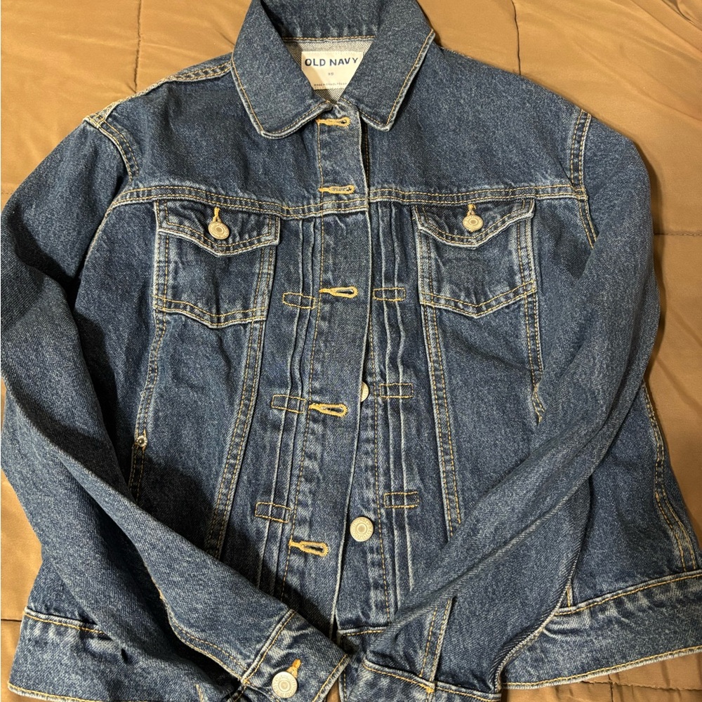 Old Navy Women's Dark Blue Jean Jacket